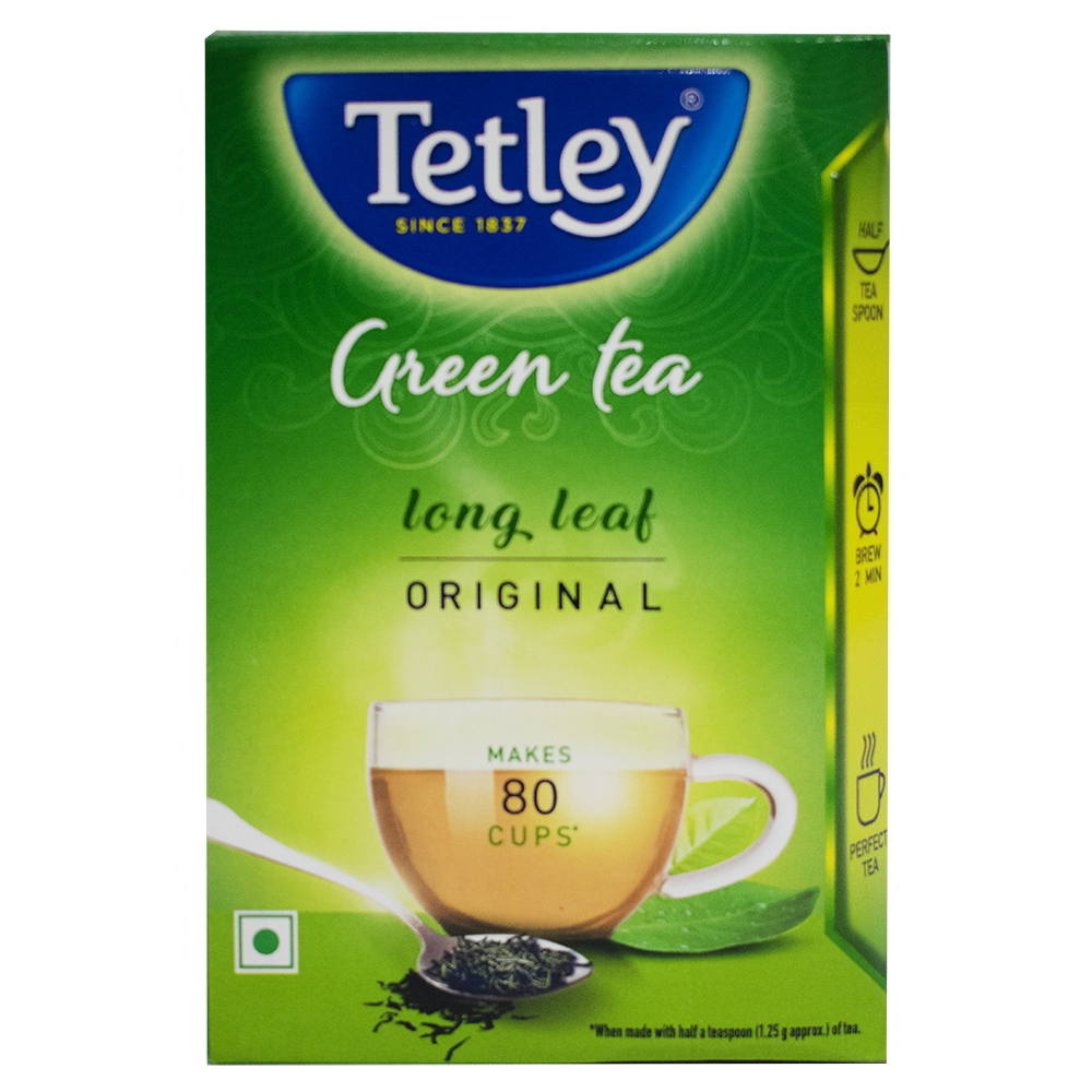 Tetley Long Leaf Green Tea Powder: 100 gms