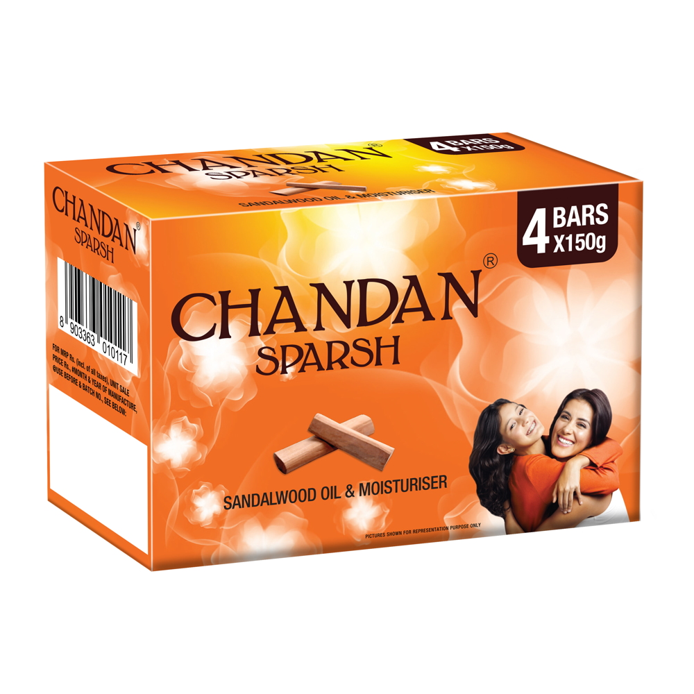 Chandan Sparsh Soap: 4x150 gm