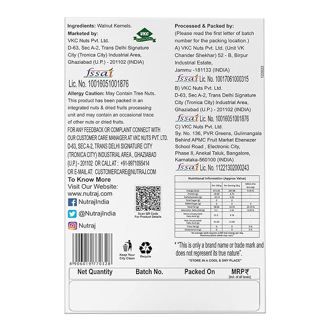 Nutraj California Walnut Kernels (Akhrot)