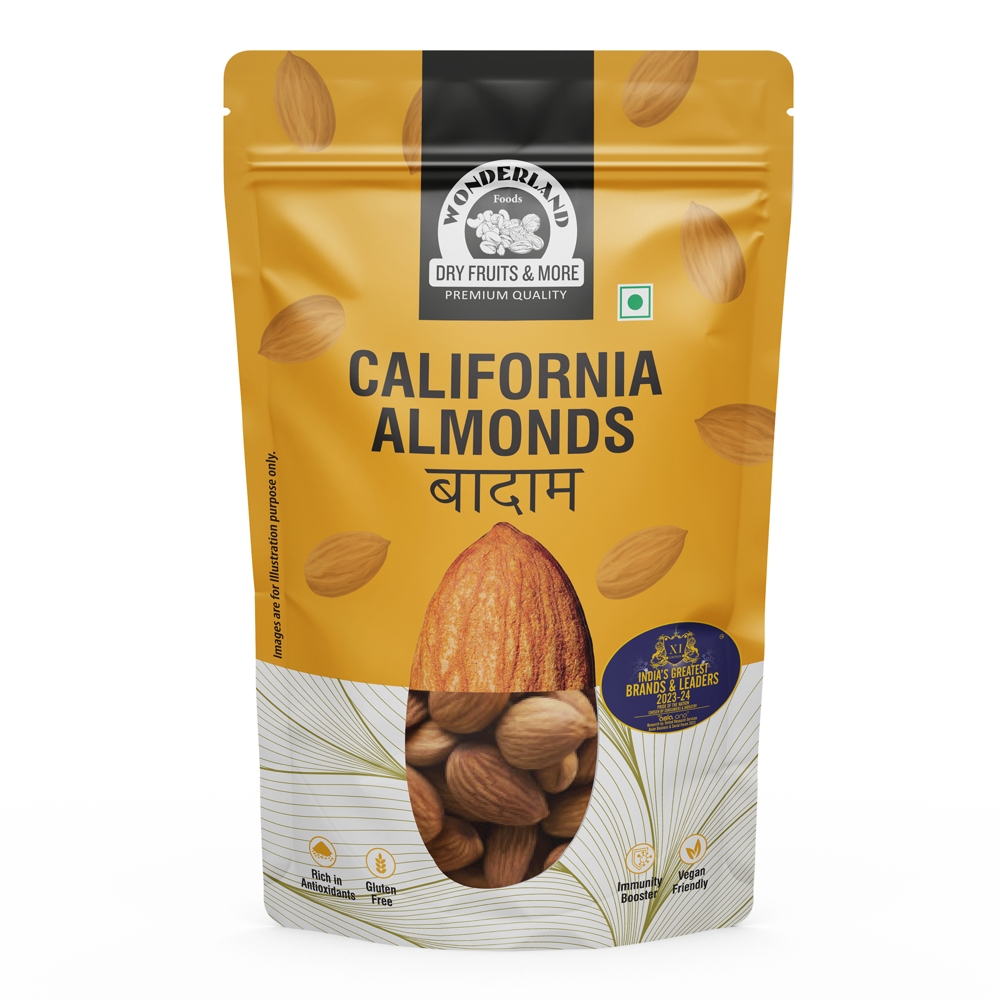 Wonderland California Almonds: 500 gms