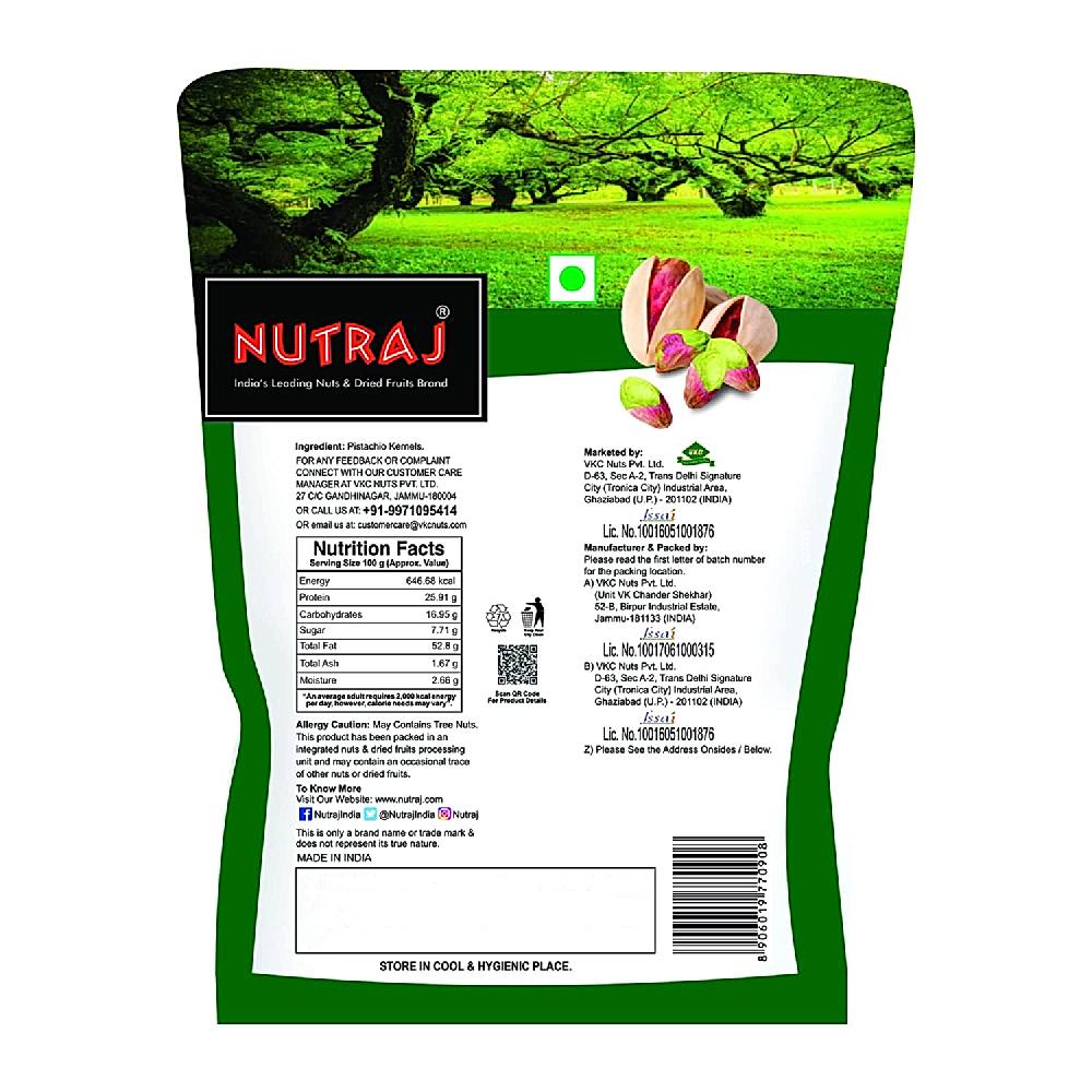 Nutraj Plain Pistachio Kernel: 100 gms