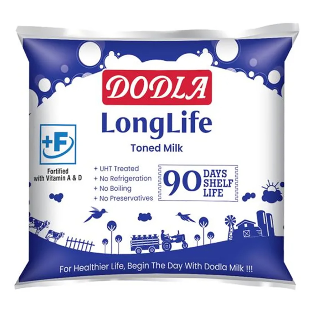 Dodla Dairy Toned Milk Pouch: 500 ml