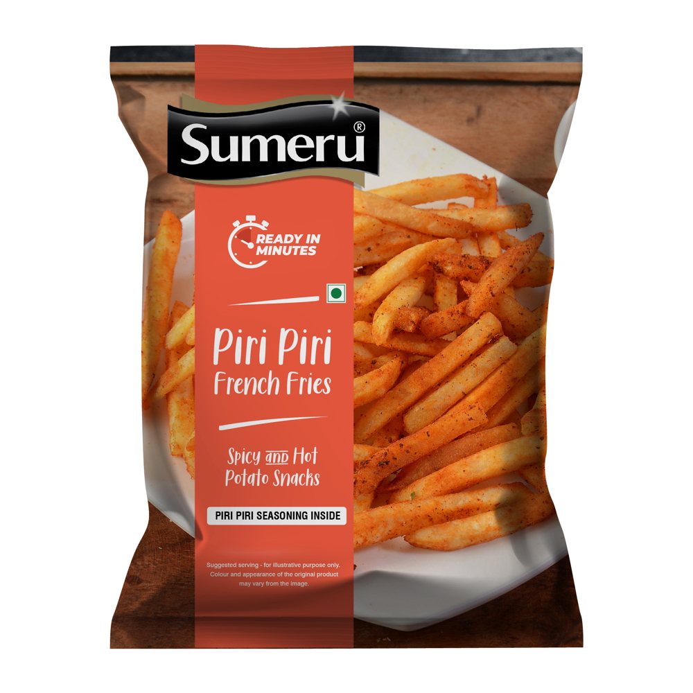 Sumeru Piri Piri Masala French Fries - Crispy & Spicy: 400 gms