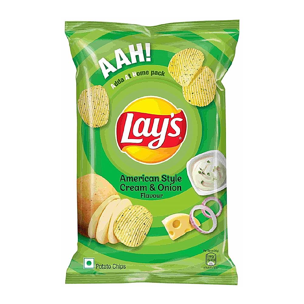 Lay's American Style Cream & Onion: 90 gms