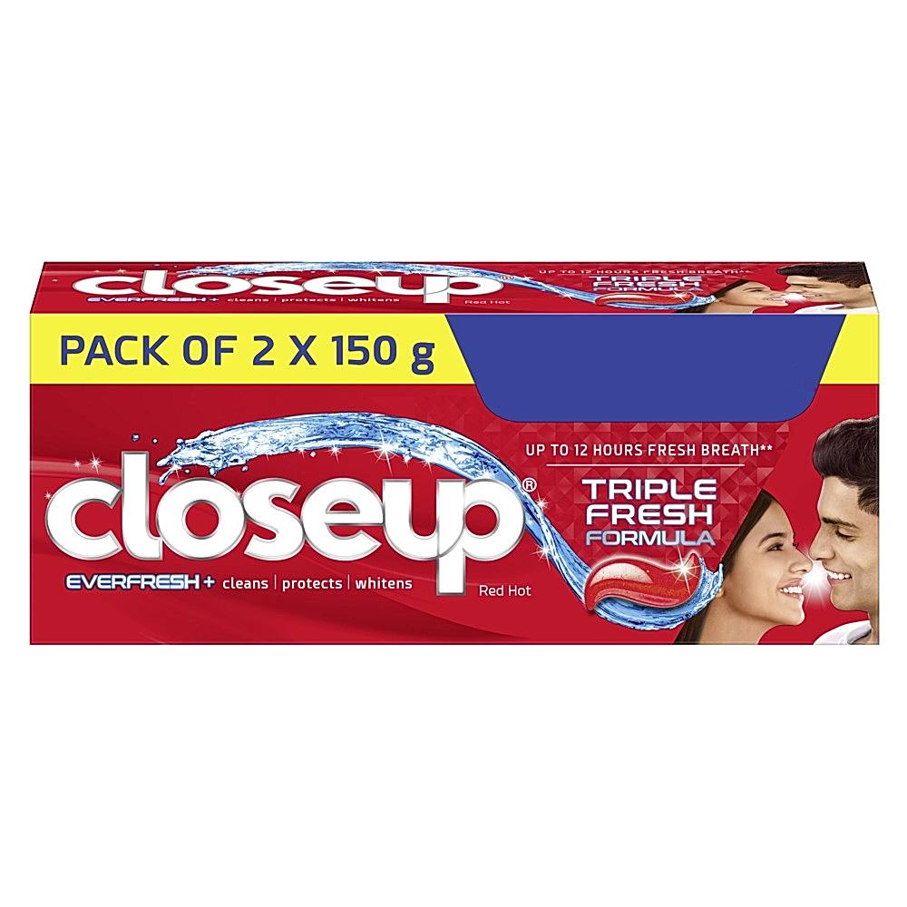 Closeup Everfresh+ Anti-Germ Gel Red Hot Toothpaste: 2x150 gms